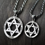Vintage Six-Pointed Star David Star S925 Silver Couple Pendant