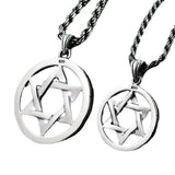 Vintage Six-Pointed Star David Star S925 Silver Couple Pendant