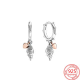 925 Sterling Silver Love Feather Earrings for Girls