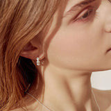 925 Sterling Silver Small Flower Round Earrings Female Charm Jewelry Gift