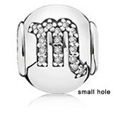 S925 Silver Charm Twelve Constellations Beads for Bracelet & Bangle