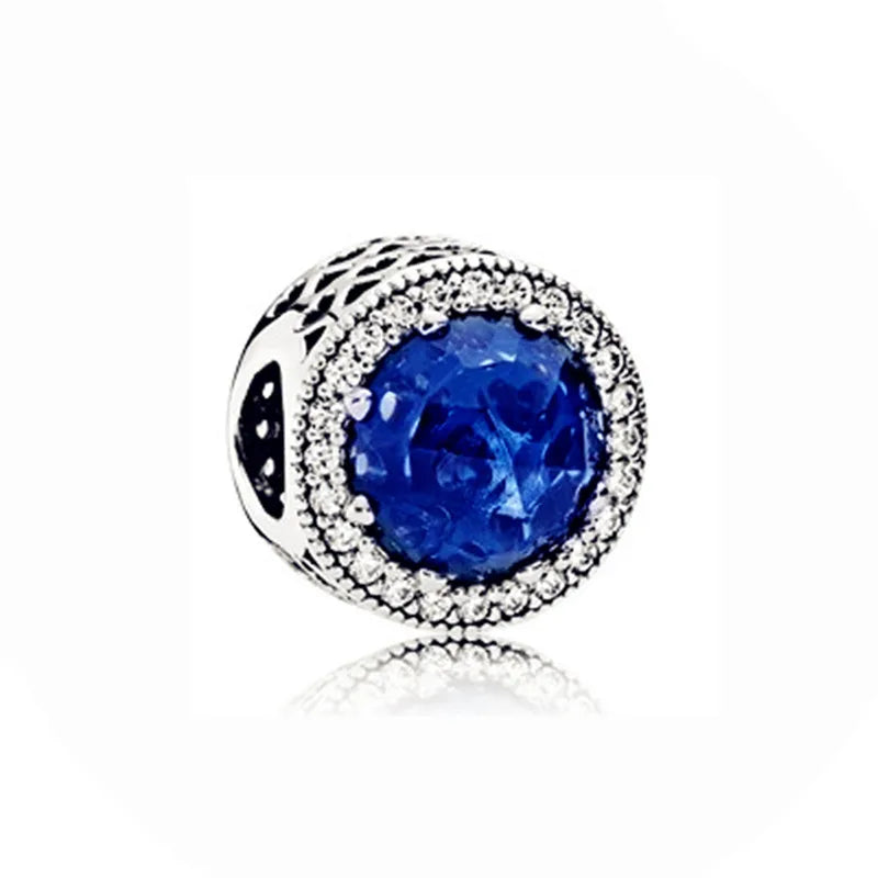 S925 Sterling Silver CZ Charm Bead for Bracelet