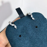 925 Silver Pop Earbone Nail Punk Wheat Ear Earring