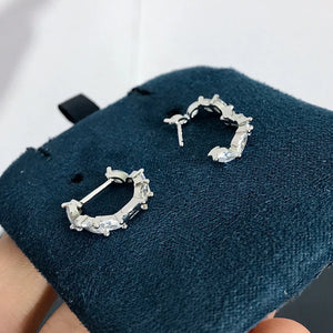 925 Silver Pop Earbone Nail Punk Wheat Ear Earring