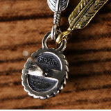 Retro Thai Silver Feather Earrings 925 Silver Men's Women's Earrings