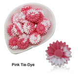 100Pcs Marble Turquoise Tie-dye Daisy Sunflower Silicone Beads