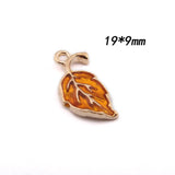 100pcs Leaf Shape Alloy Earring Keyring Necklace Phone Chain Charms
