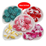 100pcs Daisy Silicone Beads Mixed Rainbow DIY Teething Pacifier Accessories