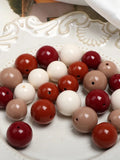 100pcs 14mm 16mm Acrylic Round Beads Straight Holes DIY Jewelry Pendant