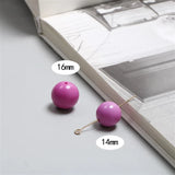 100pcs 14mm 16mm Acrylic Round Beads Straight Holes DIY Jewelry Pendant