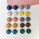 100pcs 15mm Geometry Resin Flatback Beads DIY Earring/Hair Accessory