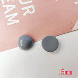 100pcs 15mm Geometry Resin Flatback Beads DIY Earring/Hair Accessory
