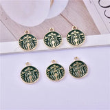 100pcs Cartoon Pattern Alloy Floating Locket Charms DIY Jewelry