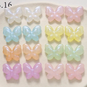 100pcs/lot Resin Butterfly Shape Beads for DIY Jewelry Making