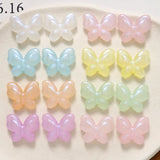 100pcs/lot Resin Butterfly Shape Beads for DIY Jewelry Making