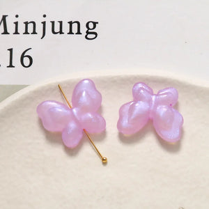 100pcs/lot Resin Butterfly Shape Beads for DIY Jewelry Making