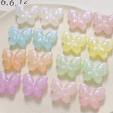 100pcs/lot Resin Butterfly Shape Beads for DIY Jewelry Making