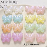 100pcs/lot Resin Butterfly Shape Beads for DIY Jewelry Making