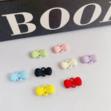 100pcs Rubber Paint Bow Alloy Charms DIY Jewelry
