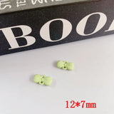 100pcs Rubber Paint Bow Alloy Charms DIY Jewelry