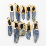 10PCS Raw Tourmaline Kyanite Pendant Charm Jewelry Nugget Necklace DIY