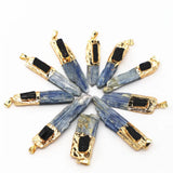 10PCS Raw Tourmaline Kyanite Pendant Charm Jewelry Nugget Necklace DIY