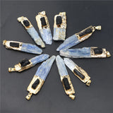 10PCS Raw Tourmaline Kyanite Pendant Charm Jewelry Nugget Necklace DIY