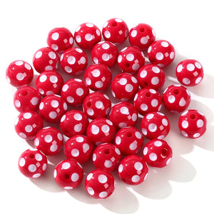 10Pcs 16mm Resin Dot Spacer Beads for Jewelry Making