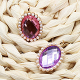 10Pcs Oval Pearl Acrylic Pendant Necklace Accessories