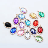 10Pcs Oval Pearl Acrylic Pendant Necklace Accessories