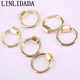 10Pcs 19*21mm Round Screw Clasp Gold/Silver/Rose Gold/Gunmetal Carabiner