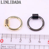 10Pcs 19*21mm Round Screw Clasp Gold/Silver/Rose Gold/Gunmetal Carabiner