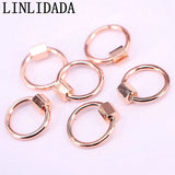 10Pcs 19*21mm Round Screw Clasp Gold/Silver/Rose Gold/Gunmetal Carabiner