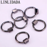 10Pcs 19*21mm Round Screw Clasp Gold/Silver/Rose Gold/Gunmetal Carabiner