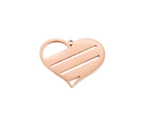 10Pcs 31*35mm Heart Charms Stainless Steel DIY Necklaces Keychain Bracelets