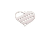 10Pcs 31*35mm Heart Charms Stainless Steel DIY Necklaces Keychain Bracelets