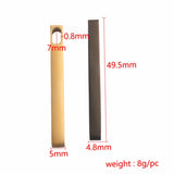 10Pcs 5*50mm Stainless Steel Stamping Bar Blank Pendant Charms DIY Jewelry