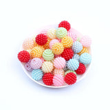 10mm 12mm 15mm Multicolor Bayberry Perforation Pearl Beads