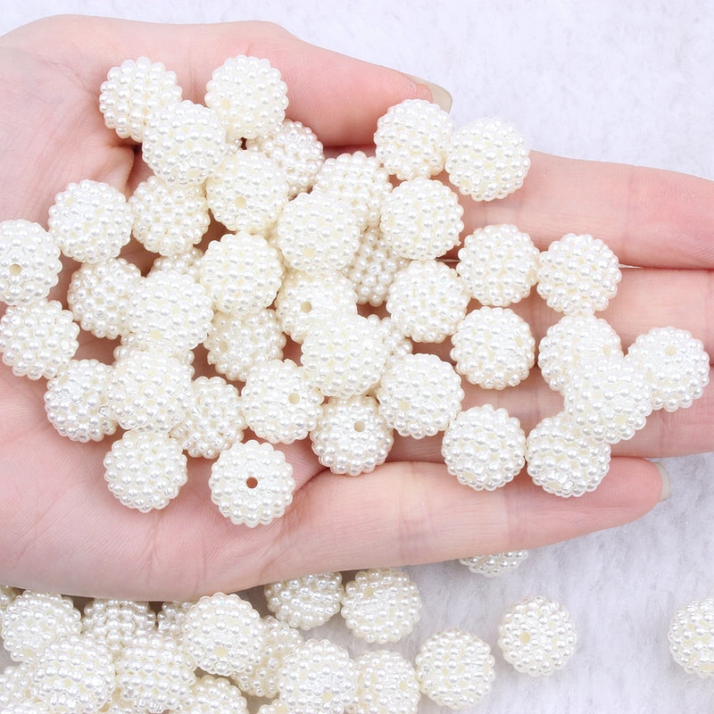 10mm 12mm 15mm Multicolor Bayberry Perforation Pearl Beads