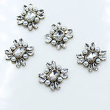 10pcs 19*20mm Alloy Rhinestone Box Greeting Card Decoration Buckle DIY Ribbon