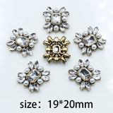 10pcs 19*20mm Alloy Rhinestone Box Greeting Card Decoration Buckle DIY Ribbon