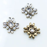 10pcs 19*20mm Alloy Rhinestone Box Greeting Card Decoration Buckle DIY Ribbon