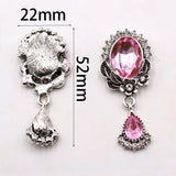 10pcs Oval Rhinestone Acrylic Pendant DIY Jewelry Decoration Accessories