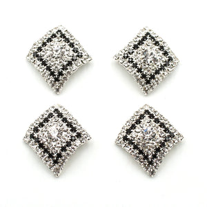 10pcs 27*30mm Rhombus Glass Rhinestones for Garment Decoration DIY Jewelry
