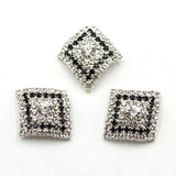 10pcs 27*30mm Rhombus Glass Rhinestones for Garment Decoration DIY Jewelry