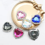 10pcs Silver Heart-shaped Pendant DIY Jewelry Accessories