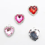 10pcs Silver Heart-shaped Pendant DIY Jewelry Accessories