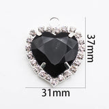 10pcs Silver Heart-shaped Pendant DIY Jewelry Accessories