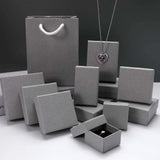 10pcs Jewelry Packaging Boxes 7x7x3cm Paper Case Necklace Bracelet Storage
