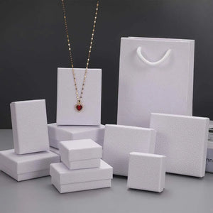 10pcs Jewelry Packaging Boxes 7x7x3cm Paper Case Necklace Bracelet Storage
